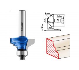 Фреза кромочная калевочная №3 ПРОФЕССИОНАЛ (28.6х12х52 мм; R4 мм; хвостовик 8 мм) Зубр 28703-28.6 