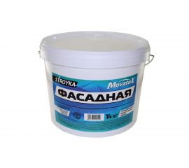 Водоэмульсионная краска Movatex Stroyka фасадная, 14 кг Т31725 