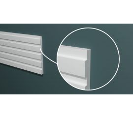 Стеновой молдинг (панель) Decor-Dizayn ""Грани"" ударопрочная, влагостойкая, под покраску 150Х10Х2000 мм DD904 