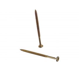 Универсальные шурупы ВИРТУОЗ 4,0х70 мм, потайная головка, желтый цинк 25 шт 02914 