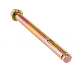 Анкерный болт с гайкой Зубр 12 x 129 мм, 10 шт, желтопассивированный, Профессионал 302342-12-129 