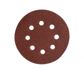 Круг шлифовальный на липучке по дереву/металлу 10 шт. (125 мм; P80; 8 отверстий) Gigant G-1018 