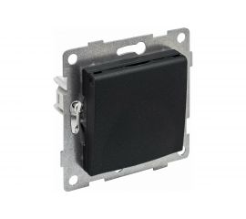 Розетка GUSI ELECTRIC Ugra МЕХ 1-ой с/з с з/ш и крышкой, СУ, 16А, 250В, графит С11Р91-010 