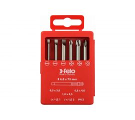 Набор бит SL/Z +/- Industrial 73 мм в кейсе, 6 шт. Felo 03192716 