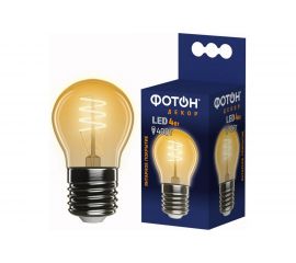 Светодиодная лампа ФОТОН LED FL P45-S 4W E27 2200К, серия ДЕКОР 23965 