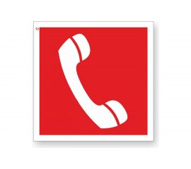 Знак ""Телефон для использования при пожаре"" Стандарт Знак F05, 100x100 мм, 00-00023696 