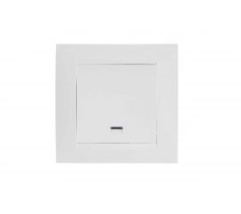 Одноклавишный выключатель Simon с подсветкой, 16А, 250В, винтовой зажим, белый 20 1591104-030 