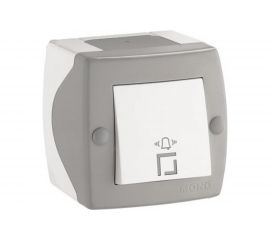 Кнопка звонка MONO ELECTRIC Octans, серая 104-020001-107 