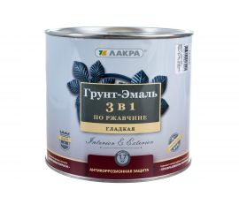 Грунт-эмаль 3 в 1 Лакра белый, 1.7 кг Лк-00002769 