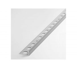 Профиль для плитки ЛУКА алюминиевый окантовочный, 9 мм, 2.7 м, анодированный, серебро УТ000012910 