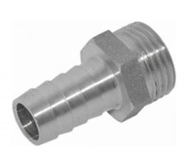 Штуцер (внешняя резьба 3/4"" - елочка 14 мм; латунь никелированная) SANTRADE 9339 