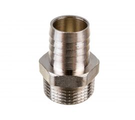 Штуцер (внешняя резьба 1"" - елочка 25 мм; латунь никелированная) SANTRADE 1433 