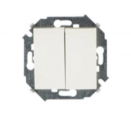 Двухклавишный выключатель Simon 16А, 250В, винтовой зажим, слоновая кость 20 1591398-031 