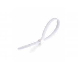 Нейлоновые стяжки с металлическим зубом FORTISFLEX КСЗ 4x200 белый 100 штук 58493 