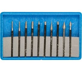 Набор мини-насадок с алмазным напылением (10 шт; 3 мм; P180) Зубр 33383-H10 