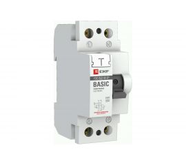 Электронное устройство защитного отключения EKF ВДТ-40 2P 25А/ 30мА Basic SQelcb-2-25-30e-sim 