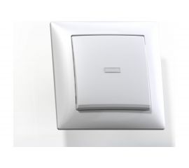 Выключатель Кунцево-Электро СЕЛЕНА скрытой установки, одноклавишный с подсветкой 10А С110-395 8102 