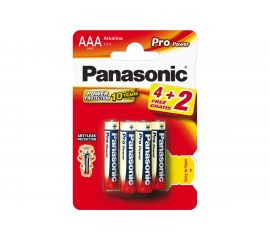 Элементы питания Panasonic LR03 PRO POWER BL6 4+2 7621 