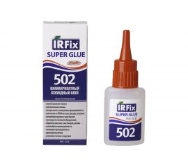 Секундный цианакрилатный клей IRFIX Super Glue 502 бесцветный 20 гр 20071 