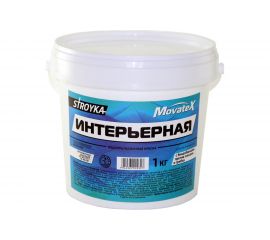 Водоэмульсионная краска Movatex Stroyka интерьерная, 1 кг Т31712 