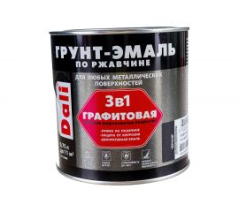Графитовая грунт-эмаль по ржавчине РОГНЕДА Dali 3 в 1 (черная; 0.75 л) 221456 