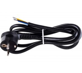 Сетевой шнур с вилкой ЭРА U-3x1,5-1,5m-B с заземлением 1,5м ПВС 3x1,5мм2 черный Б0048705 