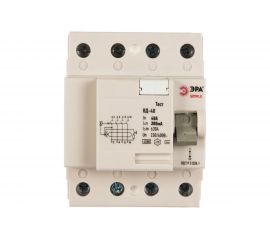 Устройство защитного отключения ЭРА SIMPLE УЗО ВД-40 4P 40А/300мА электронное Б0039273 