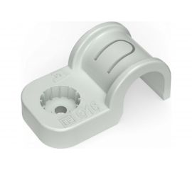 Пластиковая односторонняя крепеж-скоба для прямого монтажа Промрукав атмосферостойкая, серая, в п/э, 10 шт. PR13.0397 