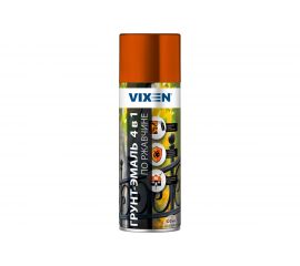 Аэрозольная грунт-эмаль по ржавчине VIXEN VX-518017 4в1, винно-красный RAL 3005, 520 мл 56582 