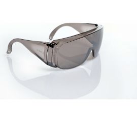 Защитные открытые поликарбонатные очки ЕЛАНПЛАСТ дымчатые ОЧК306KN (O-13013KN) 