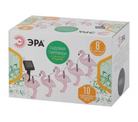 Садовая гирлянда ЭРА ERADG012-07 10 подсвечиваемых светодиодами фламинго Б0038508 