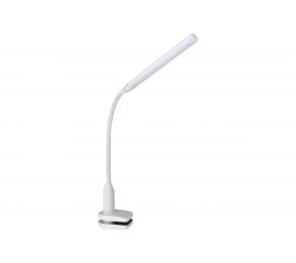 Настольный светильник, белый, LED, 6Вт, зажим-струбцина, 230В, сенсорное включение, 4 уровня яркости, 4000К Camelion KD-793 C01 12490 
