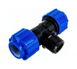 Тройник с наружной резьбой ПОЛИТЭК 20х3/4х20 51203420 