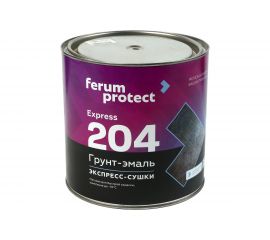 Грунт-эмаль ЭКСПРЕСС-СУШКИ Ferumprotect 3-в-1 204 серая 2,5 кг ТД000002808 