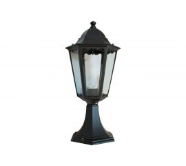 Садово-парковый светильник, шестигранный на постамент 100W E27 230V, черный Feron 6204 11070 