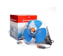 Вентилятор салонный в прикуриватель Autoimpuls, прищепка, мет. решетка 8048-12 В, 8 дюймов 