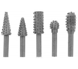 Шарошки для фигурных отверстий по дереву, 5 шт. FIT IT 36455 