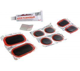 Набор для ремонта камер AIRLINE заплатки 25x25/52x32/35x24 см, н/ж бумага, клей-активатор ATRK-6 