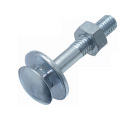 Болт Стройметиз М6х30 DIN 603 с гайкой DIN 934 и шайбой DIN 9021, цинк уп. 6 шт. 3180041 