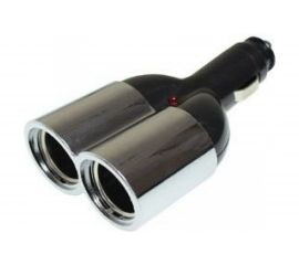 Разветвитель прикуривателя Nord-Yada 2 гнезда, без провода с индик.хром в блистере 902937 