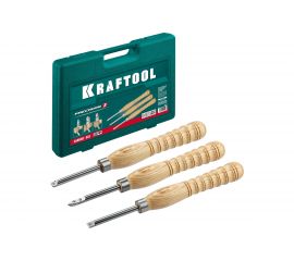 Набор ручных резцов по дереву KRAFTOOL Precision-3 3 шт 18369 