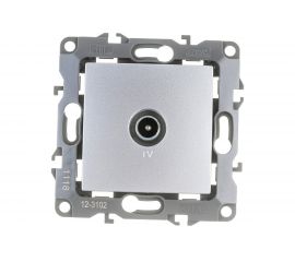 Розетка TV ЭРА 12-3102-03 проходная, IP20, 12, алюминий Б0027433 