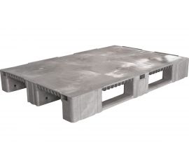 Сплошной паллет на 3-х полозьях, серый, 1200х800х150 мм ТАРА 08892 