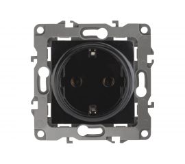 Розетка ЭРА 12-2101-06 2P E Schuko, 16A-250В, IP20, 12, чёрный Б0014680 