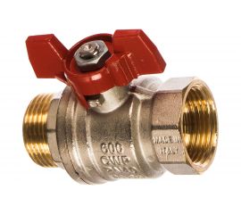 Шаровой кран RuB, 1"" DN25 PN40, ВР-НР, серия MILANO (S.90), бабочка S90F26 