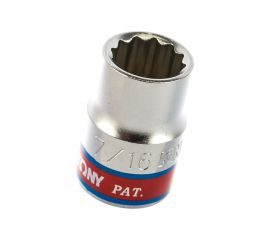 Торцевая стандартная двенадцатигранная дюймовая головка 3/8, 7/16 KING TONY 333014S 