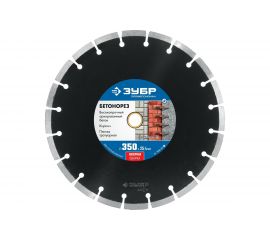 Диск алмазный отрезной ПРОФЕССИОНАЛ БЕТОНОРЕЗ (350х25.4 мм) Зубр 36665-350_z01 