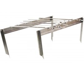 Набор Пикник Искра 420х260, 0.8мм, 2 стойки, 6 шампуров, коробка П-6 