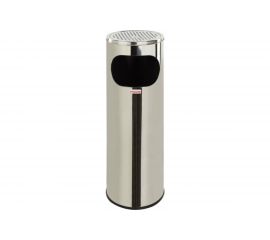 Зеркальная урна ЛАЙМА Профессионал с пепельницей, 18 литров, нержавеющая сталь 606297 