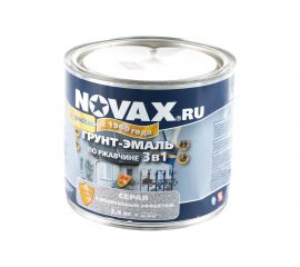 Грунт-эмаль по ржавчине с молотковым эффектом Goodhim NOVAX серый, 2.4 кг 39191 